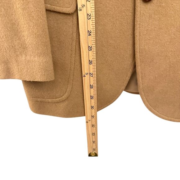 Pebble Beach California Men’s Wool Camel Coat with Wood Buttons Size S - Picture 6 of 7